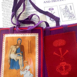 Escapulário de Bênção e Proteção/Cruz do Perdão/Medalha de Nossa Senhora da Boa Guarda.