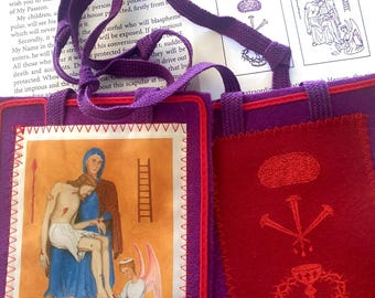 Scapular of Benediction and Protection/Cross of Forgiveness/ Medal of Our Lady of Bonne Garde.