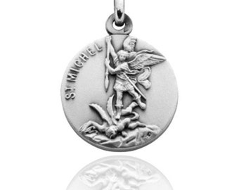 Saint Michael the Archangel Sterling Silver 925 Medal