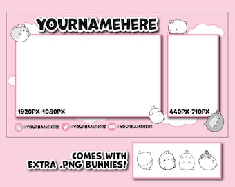 Cute Kawaii Overlay Screen - Pink