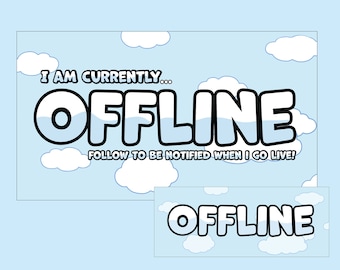 Offline scherm &banner - blauw