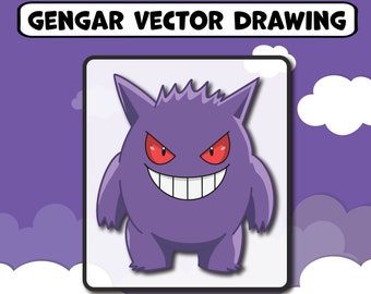 Gengar - Dessin vectoriel .jpeg .pdf .png .svg
