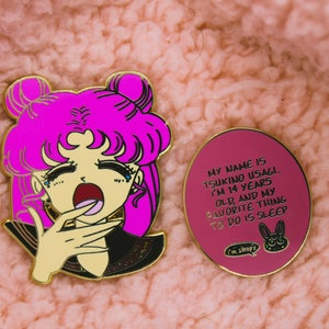 Sleepy Usagi Enamel Pin Set - Etsy