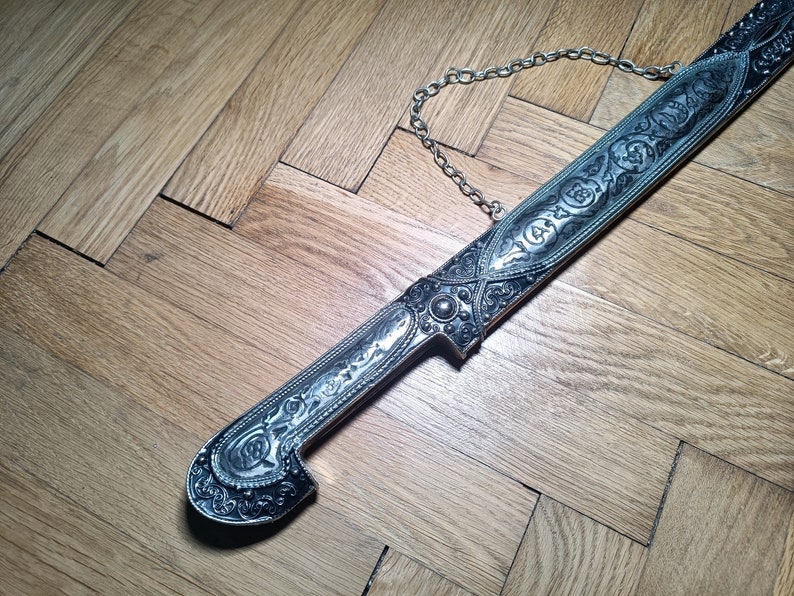 Handmade Caucasian Georgian Shashka (= Curved Sabre/Dagger/Sword; Handgemachter Dolch/Säbel/Schwert) - Great Gift/Birthday Present for Men image 3