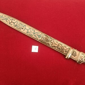 Daga Kindjal caucásica hecha a mano - Melchior (plata alemana) y Niel - Kinzhal georgiano de Tbilisi 1990 - Arte de filigrana - Regalo para hombres Dagger 5