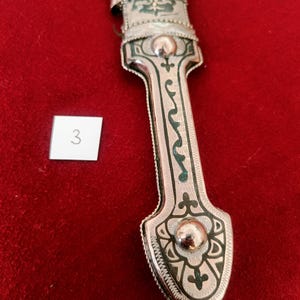 Daga Kindjal caucásica hecha a mano - Melchior (plata alemana) y Niel - Kinzhal georgiano de Tbilisi 1990 - Arte de filigrana - Regalo para hombres imagen 9