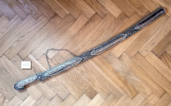 Handmade Caucasian Georgian Shashka (= Curved Sabre/Dagger/Sword; Handgemachter Dolch/Säbel/Schwert) - Great Gift/Birthday Present for Men