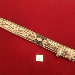 Daga Kindjal caucásica hecha a mano - Melchior (plata alemana) y Niel - Kinzhal georgiano de Tbilisi 1990 - Arte de filigrana - Regalo para hombres imagen 2