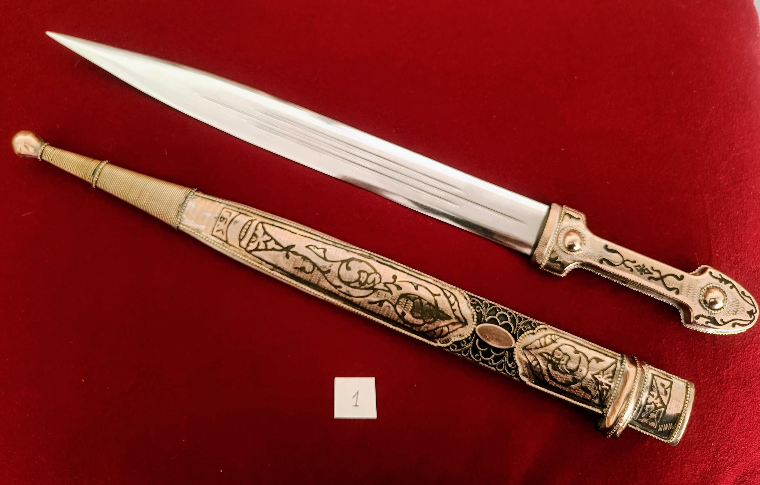 Handmade Caucasian Kindjal Dagger - Melchior (german Silver