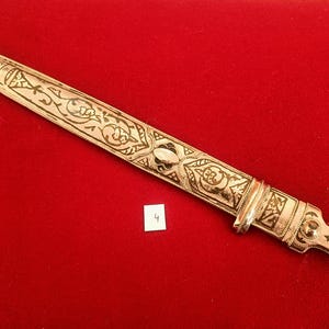 Daga Kindjal caucásica hecha a mano - Melchior (plata alemana) y Niel - Kinzhal georgiano de Tbilisi 1990 - Arte de filigrana - Regalo para hombres Dagger 4
