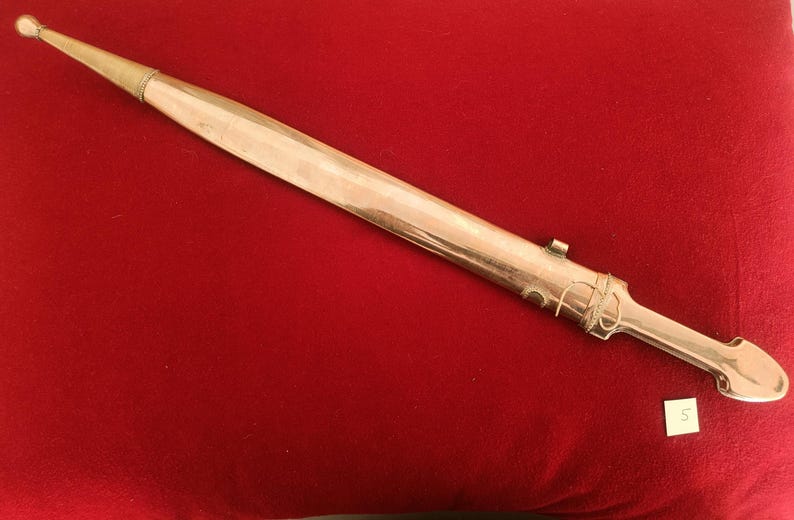 Daga Kindjal caucásica hecha a mano - Melchior (plata alemana) y Niel - Kinzhal georgiano de Tbilisi 1990 - Arte de filigrana - Regalo para hombres imagen 19