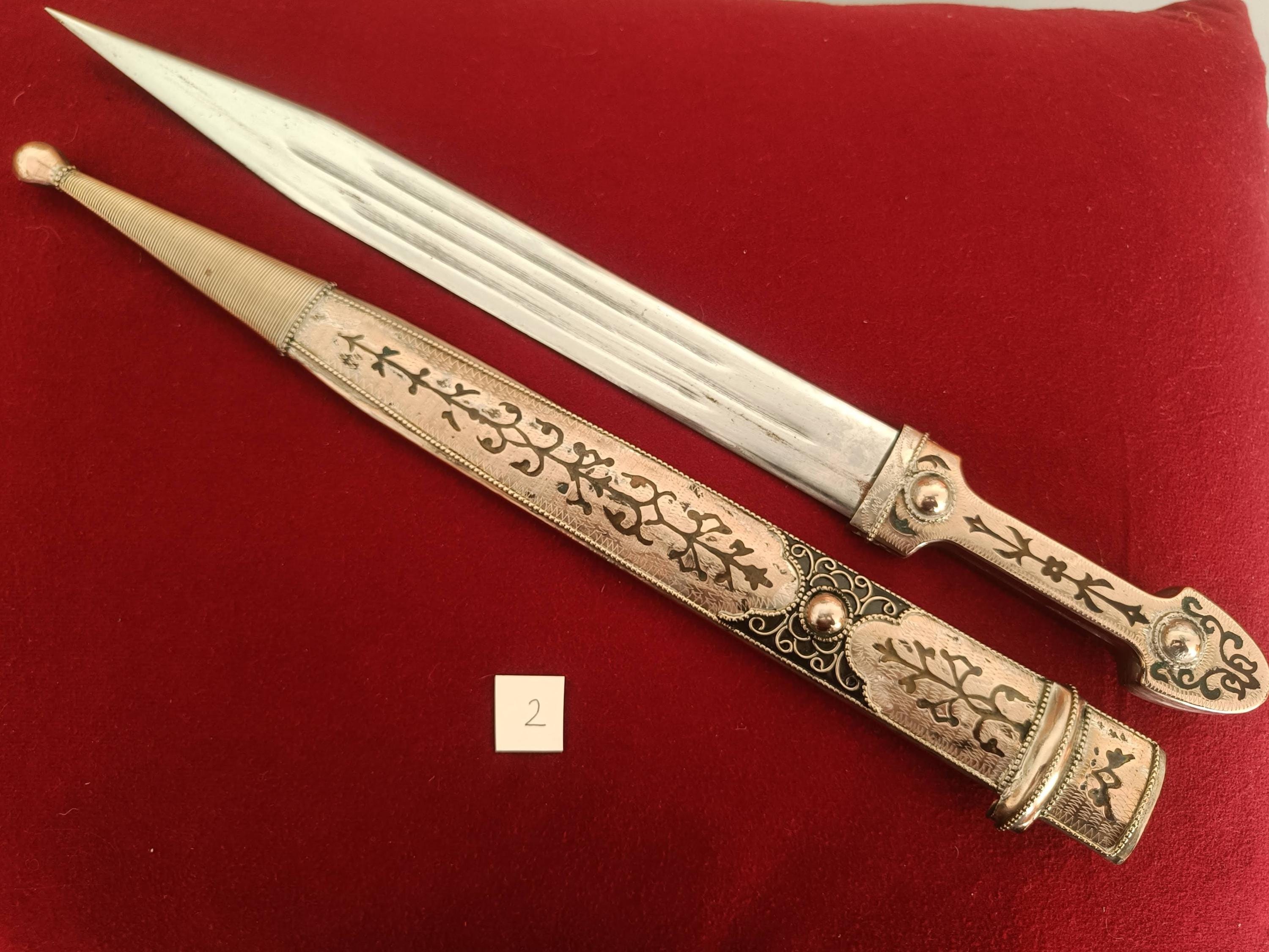 Handmade Caucasian Kindjal Dagger - Melchior (german Silver
