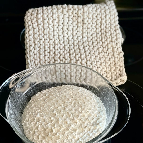 Sourdough Flat Blankie PDF Pattern for Boule & Batard | Surface Texture Bread Dough Knitted Liner | Loaf Scoring Blanket | Rattan Banneton