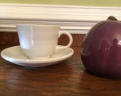 Fiestaware Cup and Saucer Set in White