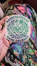 Radicalized by human decency-vinyl decal sticker