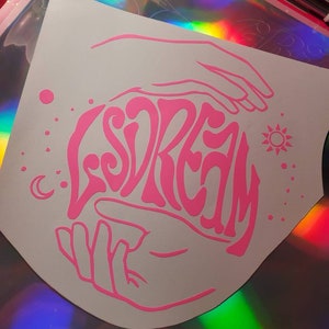 Trippy Vinyl Decal: EDM DJ Window Sticker