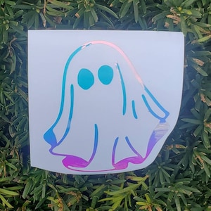 Cute ghost vinyl decal, car sticker, car window sticker