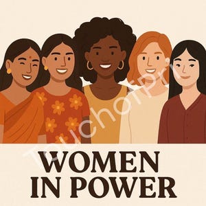 女性たちの力 デジタルアートプリント - 多様なフェミニストのウォールアート、オフィスや自宅に飾るエンパワーメントポスター、すぐにダウンロードできるガールパワーギフト