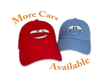 EMBROIDERED HAT Disney Cars Character Caps - Adult Unstructured Baseball Cap - Radiator Springs Racers