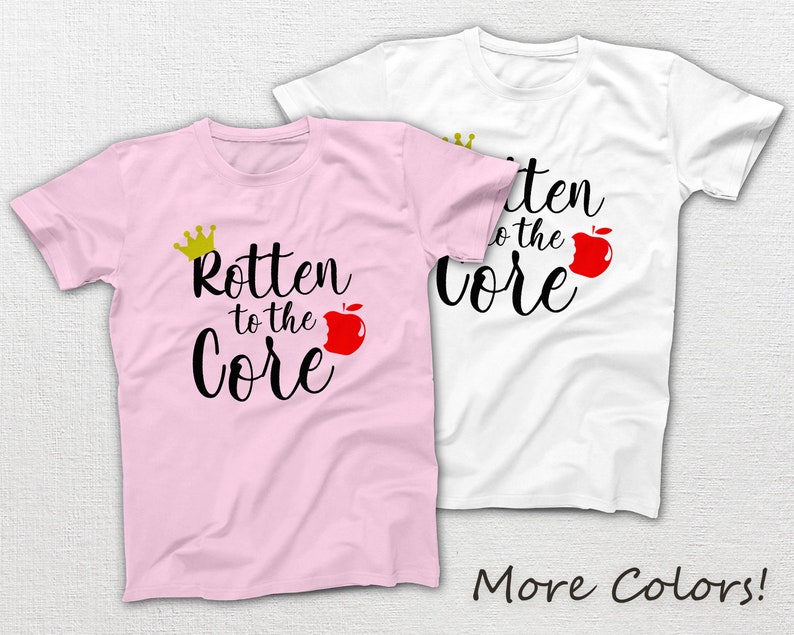 Evil Queen Group Costume Seven Dwarfs Rotten To The Core Poison Apple Snow White Mickey/'s Not So Scary Halloween Party T-Shirts