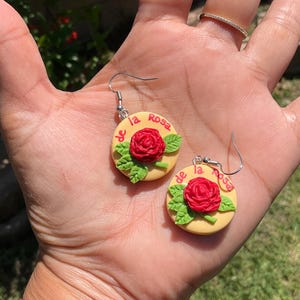 Mazapan rose earrings
