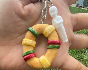 Rosca de Reyes Keychain: Mexican Bread Charm