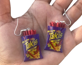 Takis open bag earrings