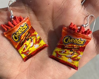Hot Cheetos open bag earrings