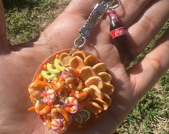 Ceviche de Camaron and soda Keychain