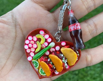 Llavero Tacos en Corazón