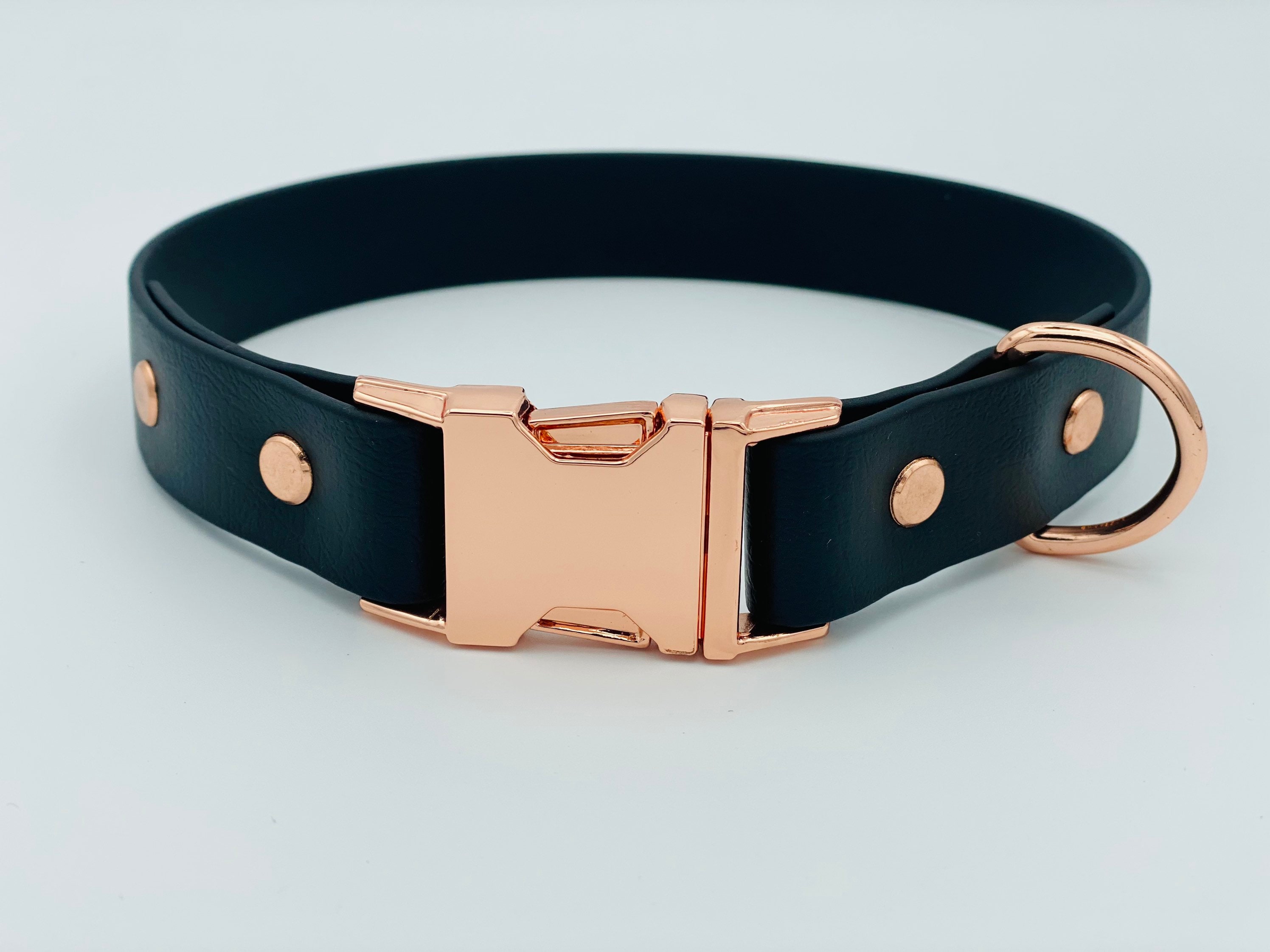 NEW Vegan Leather Dog Collar Waterresistant All Weather Etsy