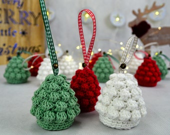 New Cotton Crochet Christmas Tree Ornaments | Crochet Christmas Ornaments |  Christmas Decor | Christmas Gifts | Stocking Fillers