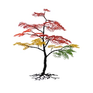 Wire Tree Sculpture | Autumn Wire Tree | Copper Wire Tree | Home Decor | Wire Art