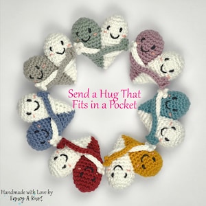 Crochet Pocket hearts - Two hugging hearts fusing into one!