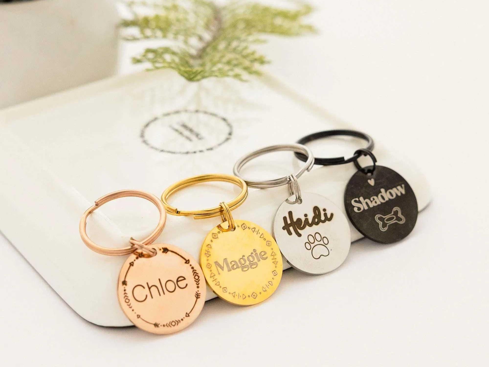 Custom Engraved Pet ID Tag Collar Charm
