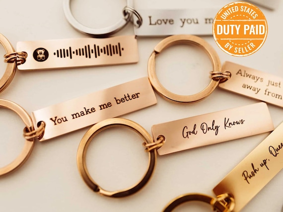 Personalized Keychain Song Code Gift Anniversary Our Song Code Gift Keychains Customized Birthday Gift Personalized Song Gift for Him Custom