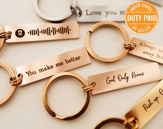 Personalized Keychain Song Code Gift Anniversary Our Song Code Gift Keychains Customized Birthday Gift Personalized Song Gift for Him Custom