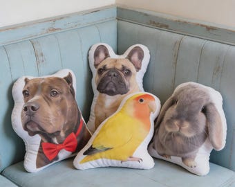 Custom Pet Pillow, Personalized Dog or Cat Photo Cushion, Memorial Remembrance Keepsake Gift