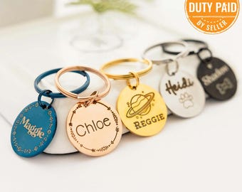 Personalized Pet ID Tag: Engraved Dog Name, Silent Design