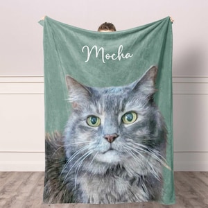 Pet Memorial Blanket with Photo, Custom Dog or Cat Loss Gift, Personalized Sympathy Throw image 11