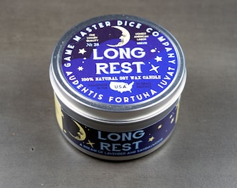 Long Rest Gaming Candle | Soy Candle | Hand Poured | DnD | 8oz | 2oz | Lavender | Rest | Sleep