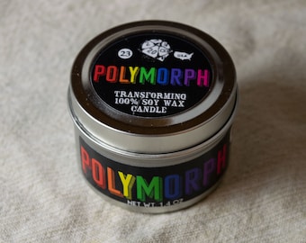 Polymorph Gaming Candle | Soy Candle | Geek Gift | RPG | Gamer | DND | Magic | Random | Unique | 8oz | 2oz