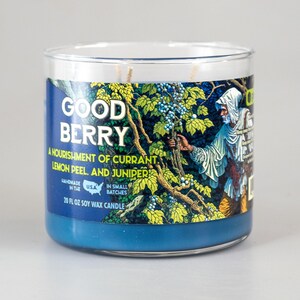 Goodberry Gaming Candle | Geek Gift | RPG | Gamer | DND | Ranger | Druid | White Currant | Berries Candle | 20oz | 8oz | 2oz | Wax Melts 20 oz 3-Wick Jar