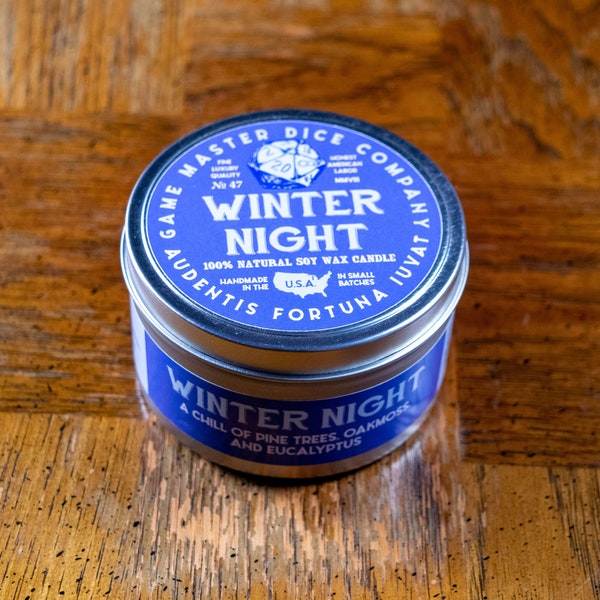 Winter Night Gaming Candle | Hand Poured | Winter Candle | Book Candle