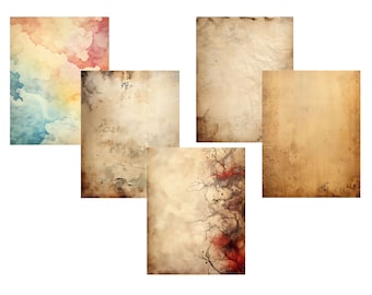 Old Magic Spellbook Paper | Instant, Printable Download of Archaic, Weathered Pages | Pack of 5x 8.5" x 11" JPG Images at 300 DPI