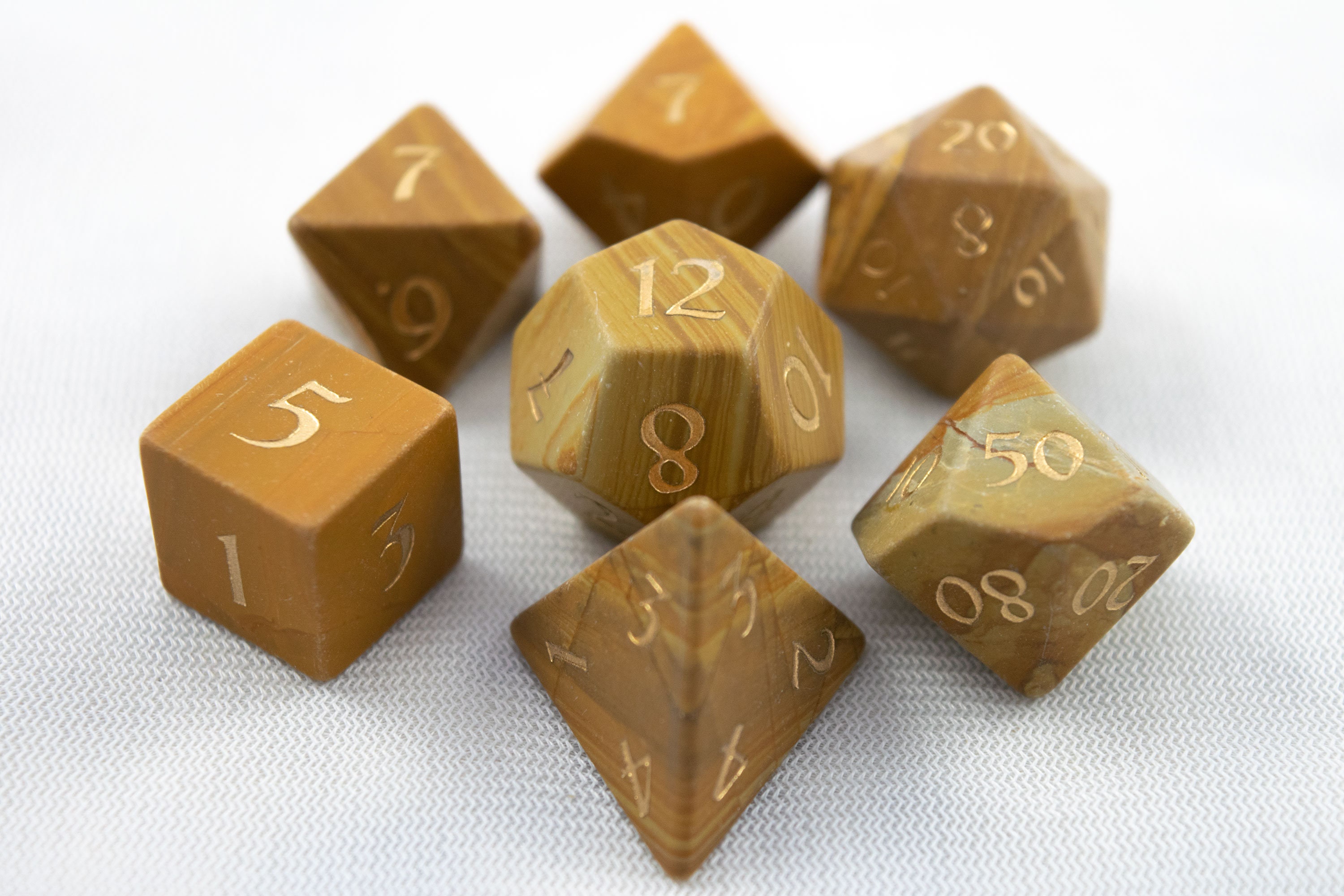 Pharaoh Egyptian Marble Gemstone Dice Set 7 Polyhedral Dice Dungeons and  Dragons DND -  Canada