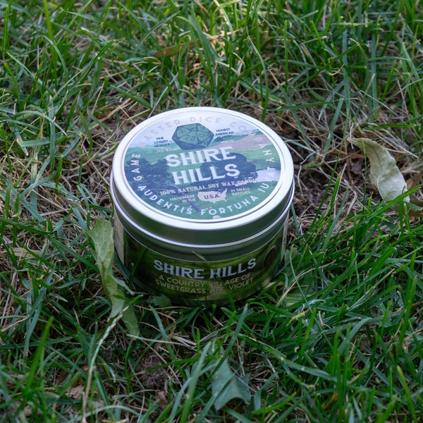 Shire Hills Candle | Soy Candle | Geek Gift | RPG | Gamer | DnD | Lord of the Rings | The Hobbit