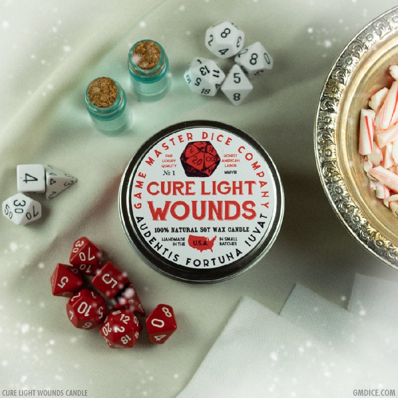 Cure Light Wounds Gaming Candle 8 oz. Soy Candle Geek Gift Etsy