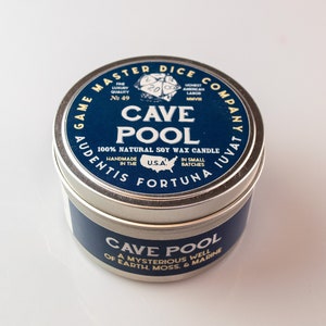 Cave Pool Gaming Candle | Soy Candle | Geek Gift | RPG | Gamer | DND | Earthy Petrichor | Dungeons & Dragons | 20oz | 8oz | 2oz | Wax Melts
