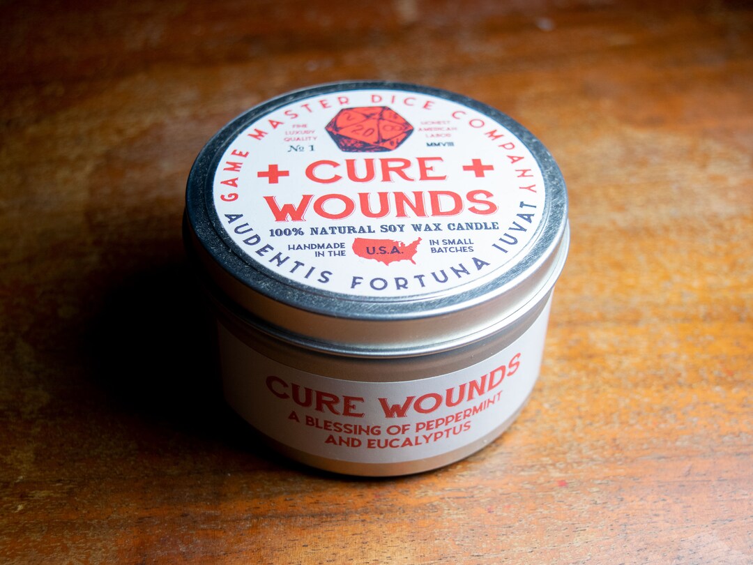 Cure Wounds Gaming Candle Soy Candle Geek Gift RPG Gamer Dnd Etsy